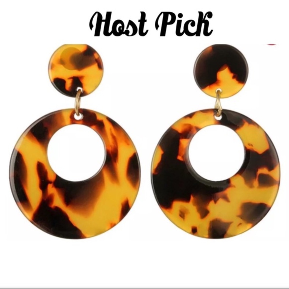 ✨HP✨”Julia” Acrylic Earrings-Tortoise Shell‎